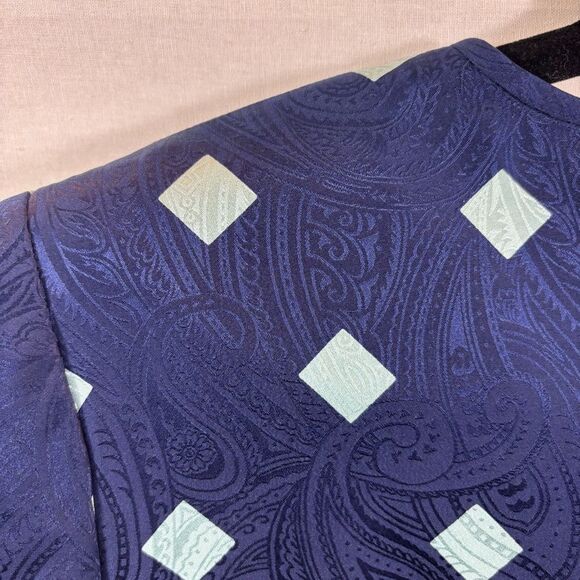 Vintage Richard Warren 100% Silk Textured Midi‎ Dress Short Sleeves Size 8 - Picture 16 of 16